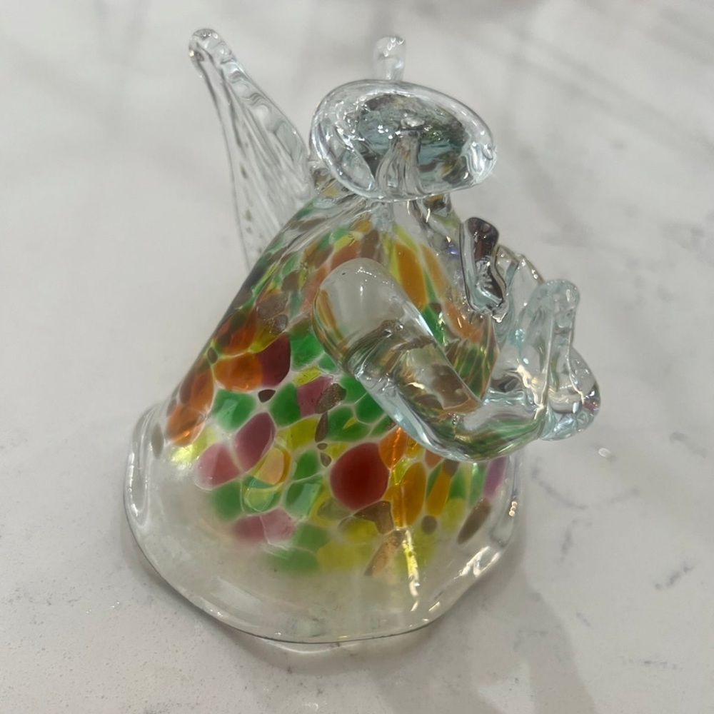 Kitras Handmade Angel Art Glass Sculpture Recycled Handblown Spiritual Gift Love